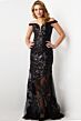 Jovani 23834 Floral Sequin Illusion Dress