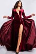 Jovani 23943 Plunging Neckline High Slit Dress
