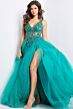 Jovani 23962 Embellished Bodice High Slit Dress