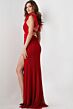 Jovani 24095 Multi Cutout Feather Straps Dress