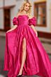 Jovani 24099 Puff Sleeve Off The Shoulder Dress
