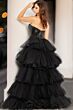 Jovani 24554 Ruffle Train Sequin Dress