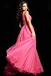 Jovani 24564 Beaded Waist High Slit Dress