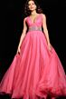 Jovani 24564 Beaded Waist High Slit Dress