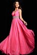 Jovani 24564 Beaded Waist High Slit Dress