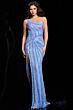 Jovani 24607 Linear Sequins One Shoulder Dress