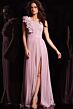 Jovani 24609 One Strap Pleated Metallic Dress