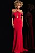 Jovani 24611 Illusion Sides Halter Strap Dress