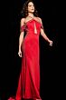 Jovani 24611 Illusion Sides Halter Strap Dress