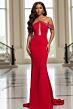 Jovani 24611 Illusion Sides Halter Strap Dress