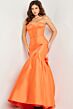 Jovani 24613 Rosette Skirt Corset Bodice Dress