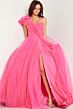 Jovani 25919 One Shoulder High Slit Dress