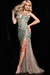 Jovani 25933 Multicolor Beadwork Illusion Dress