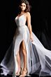Jovani 25990 Strappy Back Long Overskirt Dress