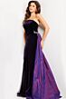 Jovani 26116 Side Tail Strapless Velvet Dress