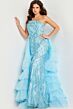 Jovani 26119 Ruffle Overskirt Strapless Dress