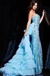 Jovani 26119 Ruffle Overskirt Strapless Dress