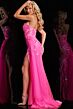 Jovani 26134 Side Tail Floral Sequin Dress