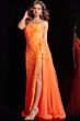 Jovani 26134 Side Tail Floral Sequin Dress