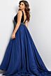 Jovani 26201 Beaded Waist Plunging Neckline Dress