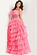 Jovani 26314 Layered Skirt Pleated Dress
