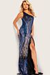 Jovani 36377 Fringe Slit Embellished Dress