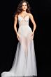 Jovani 36511 Corset Top Beaded Illusion Dress
