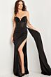 Jovani 36538 High Slit Beaded Corset Dress