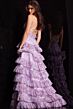 Jovani 36571 Ruffle Skirt Floral Glitter Dress