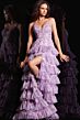 Jovani 36571 Ruffle Skirt Floral Glitter Dress