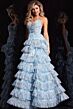 Jovani 36571 Ruffle Skirt Floral Glitter Dress