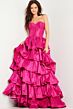 Jovani 36619 Layered Skirt Strapless Dress