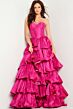 Jovani 36619 Layered Skirt Strapless Dress