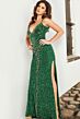Jovani 36643 Side Slit Embellished Dress