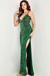 Jovani 36643 Side Slit Embellished Dress