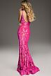 Jovani 36656 V-Back Geometric Sequin Dress