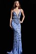 Jovani 36709 Plunging Neckline Embellished Dress
