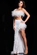 Jovani 36858 One Shoulder Feather Dress