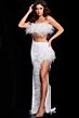 Jovani 36858 One Shoulder Feather Dress