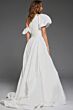 Jovani 36872 Asymmetrical Neckline Puff Sleeve Dress