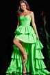 Jovani 36983 Ruffle Skirt High Low Dress