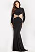 Jovani 37037 Cutout Midriff High Neck Dress