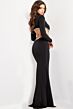Jovani 37037 Cutout Midriff High Neck Dress