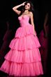Jovani 37062 Tiered Skirt Pleated Corset Dress