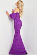 Jovani 37072 Bubble Sleeves Crinkle Dress