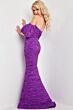 Jovani 37072 Bubble Sleeves Crinkle Dress