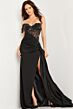 Jovani 37094 Beaded Corset One Strap Dress