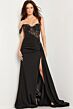 Jovani 37094 Beaded Corset One Strap Dress