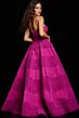 Jovani 37157 Sheer Corset Ruffle Dress
