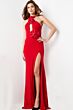 Jovani 37164 Floral Halter Cutout Dress